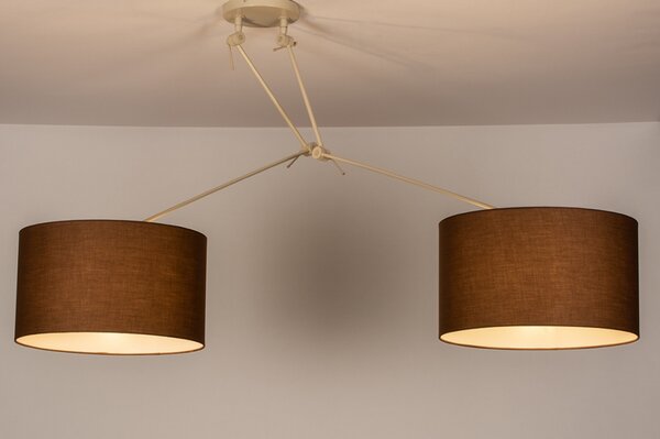 Závěsné designové svítidlo nad jídelní stůl Snap Light Brown Duo and Sand (LMD)