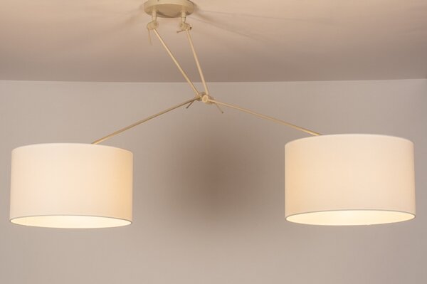 Závěsné designové svítidlo nad stůl Snap Light White Duo and Sand (LMD)