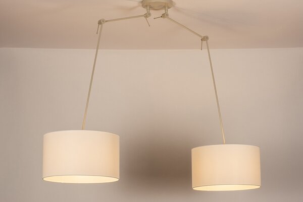 Závěsné designové svítidlo nad stůl Snap Light White Duo and Sand (LMD)