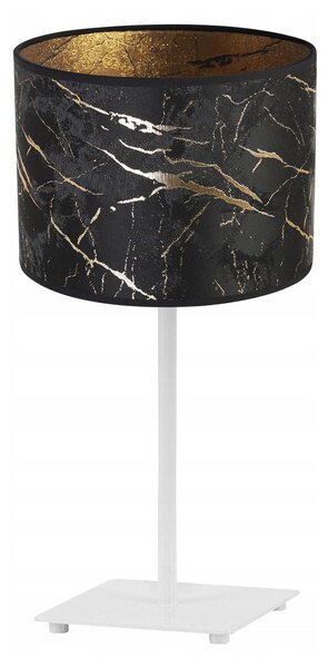 Stolní lampa Werona 3, 1x černé textilní stínítko se vzorem, (výběr ze 4 barev konstrukce), g