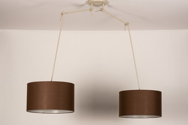 Závěsné designové svítidlo nad jídelní stůl Snap Light Brown Duo and Sand (LMD)