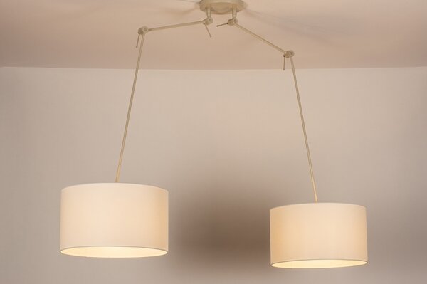 Závěsné designové svítidlo nad stůl Snap Light White Duo and Sand (LMD)