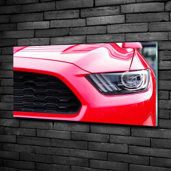 Foto obraz sklo tvrzené Červený Mustang osh-104676754