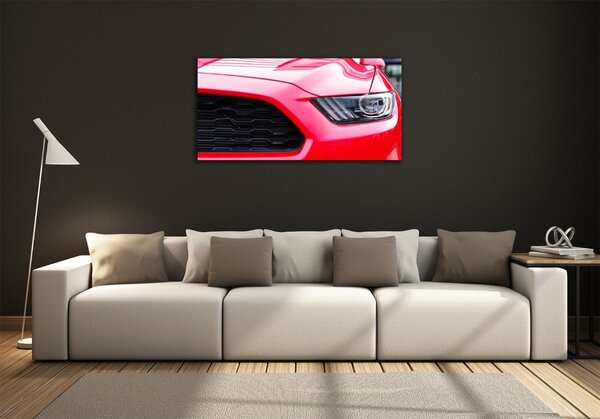 Foto obraz sklo tvrzené Červený Mustang osh-104676754