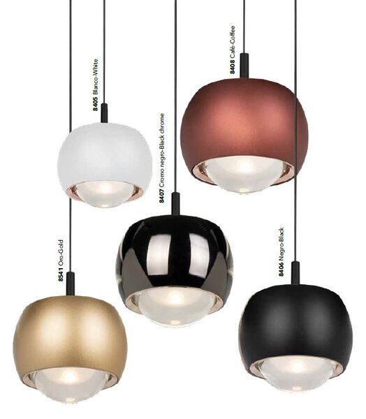 Mantra 8406 Roller, stahovací závěsné svítidlo se svícením dolů LED 12W, 3000K, černá, průměr 9,6cm