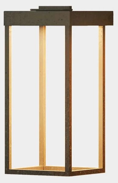Il Fanale 267.04.OO Lanterne slim, venkovní nástěnná lampa LED 6W 2700K, antická mosaz , výška 37cm, IP55
