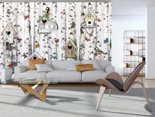 Fototapeta - Březový les (152,5x104 cm)