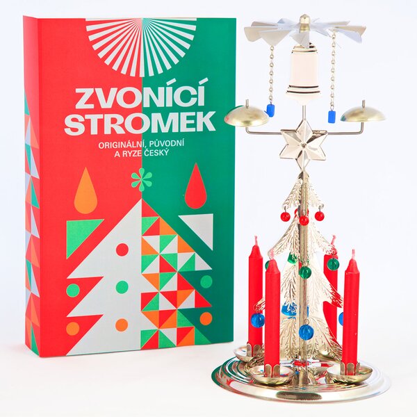 Logimax Tradiční andělské zvonění - Zvonící stromek stříbrný