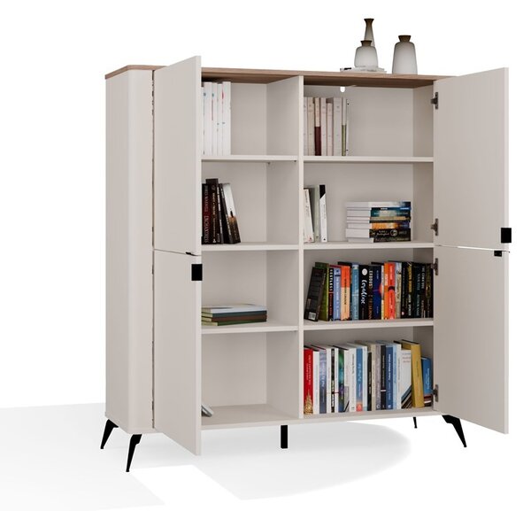 TP Living Komoda CORDOBA 4D kašmír/dub Castello