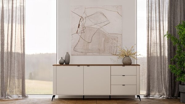 TP Living Komoda CORDOBA 2D3S kašmír/dub Castello