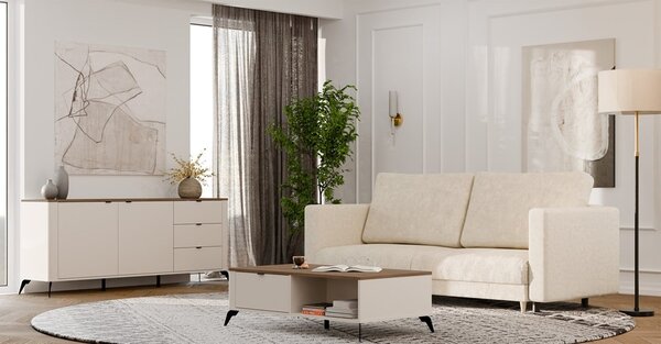 TP Living Konferenční stolek CORDOBA kašmírový/dub Castello