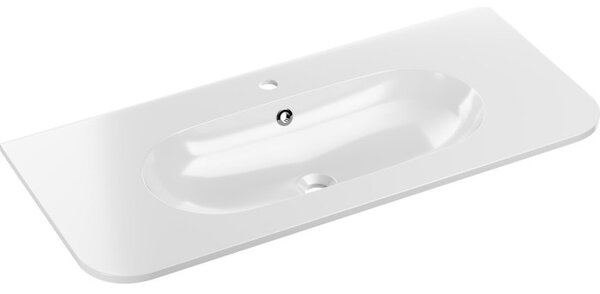 Comad Koupelnová sestava Ovalia Pure se zápustným umyvadlem a skříňkami 120 cm dub cremona