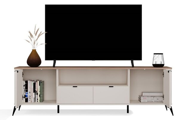 TP Living TV stolek CORDOBA 2D2S kašmírový/dub Castello