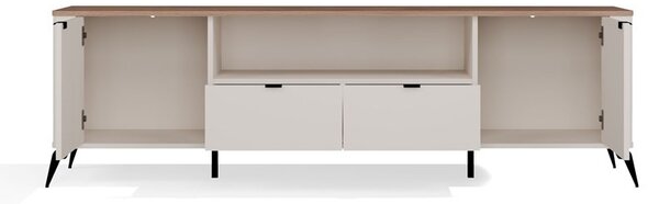 TP Living TV stolek CORDOBA 2D2S kašmírový/dub Castello