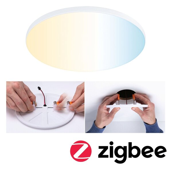 P 79956 VariFit LED vestavné svítidlo Smart Home Zigbee Veluna Edge IP44 kruhové 160mm měnitelná bílá bílá stmívatelné - PAULMANN