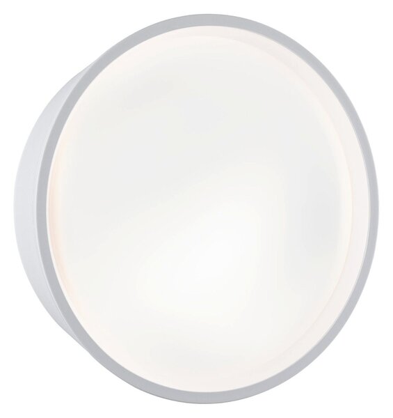 P 94697 LED venkovní nástěnné svítidlo Platomo IP44 kruhové 180mm 3000K 14,5W 230V bílá umělá hmota - PAULMANN