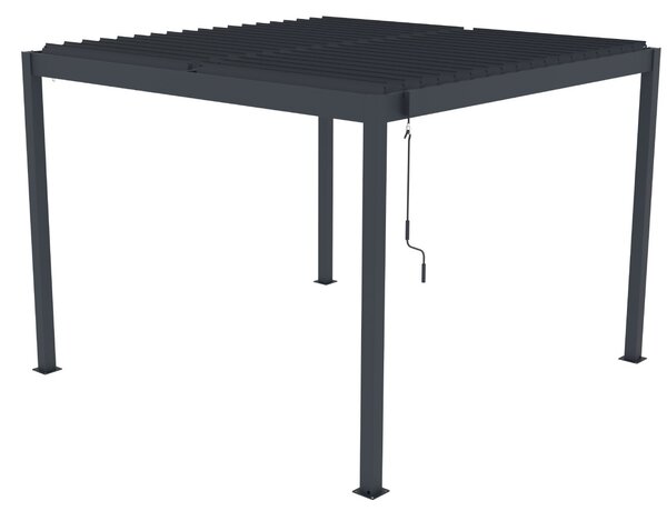 Hliníková bioklimatická pergola s lamelami BestBerg BBP-9G / 3 x 3 m / šedá