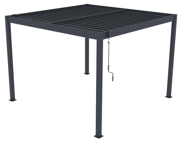 Hliníková bioklimatická pergola s lamelami BestBerg BBP-9G / 3 x 3 m / šedá