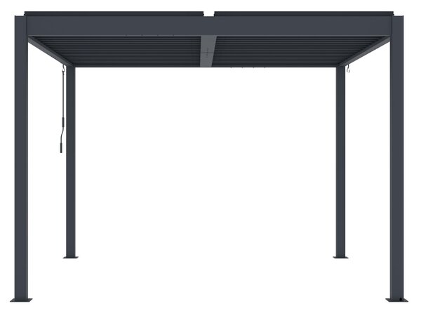 Hliníková bioklimatická pergola s lamelami BestBerg BBP-9G / 3 x 3 m / šedá