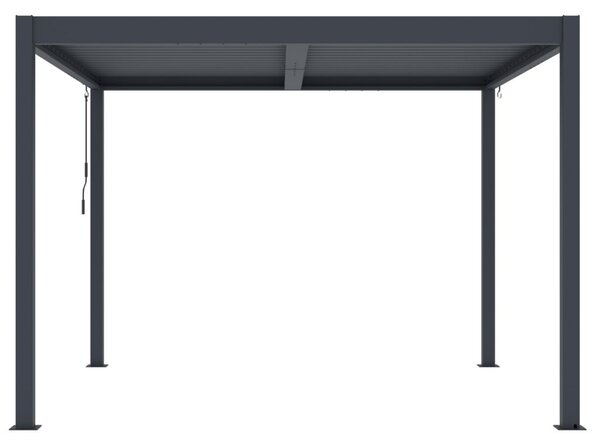 ZAHRADNÍ KOMBO bioklimatická pergola s lamelami BestBerg BBP-9G + Zahradní jídelní set 4+1 BestBerg BBGF-62BK