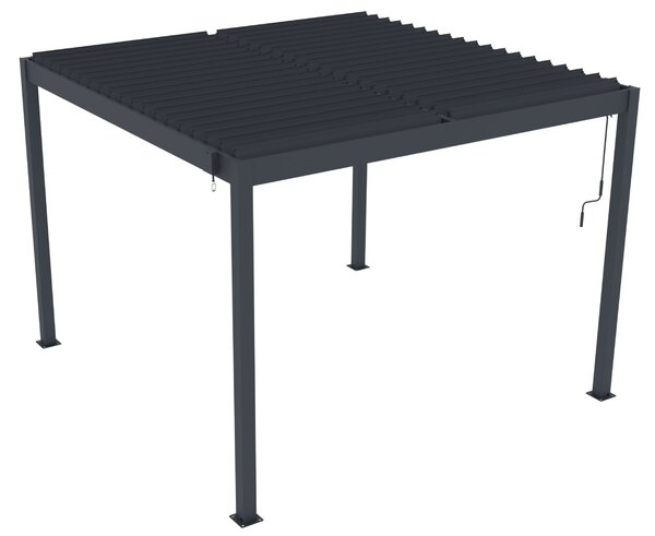 Hliníková bioklimatická pergola s lamelami BestBerg BBP-9G / 3 x 3 m / šedá