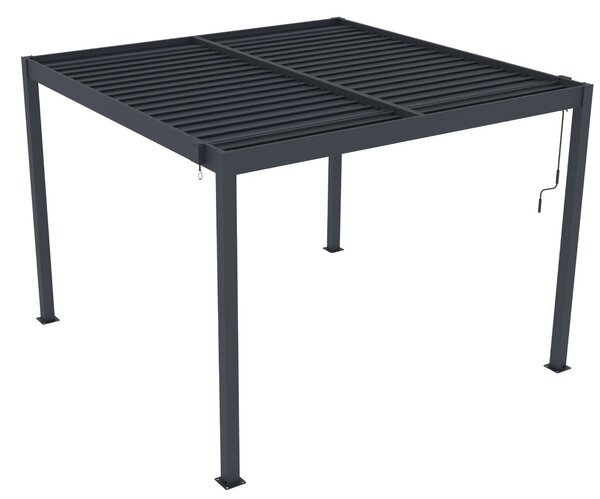 Hliníková bioklimatická pergola s lamelami BestBerg BBP-9G / 3 x 3 m / šedá