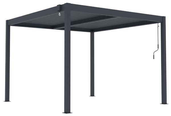 Hliníková bioklimatická pergola s lamelami BestBerg BBP-9G / 3 x 3 m / šedá