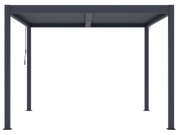 Hliníková bioklimatická pergola s lamelami BestBerg BBP-9G / 3 x 3 m / šedá