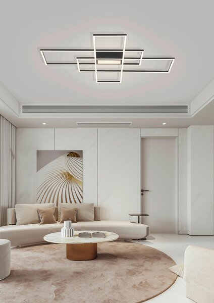 STROPNÍ LED SVÍTIDLO, 100/75/7 cm Novel - Stropní svítidla