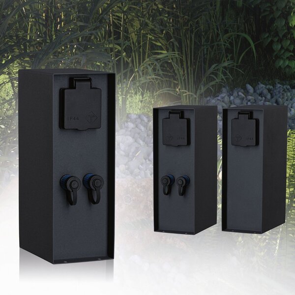 P 94700 Plug & Shine sloupek se zásuvkami Rio IP44 antracit - PAULMANN
