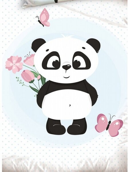 Carbotex Povlečení bavlna do postýlky Roztomilá Panda 100x135, 40x60 cm