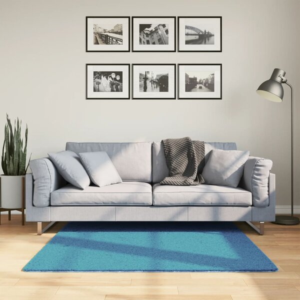 Koberec OVIEDO krátký vlas tyrkysový 120 x 120 cm