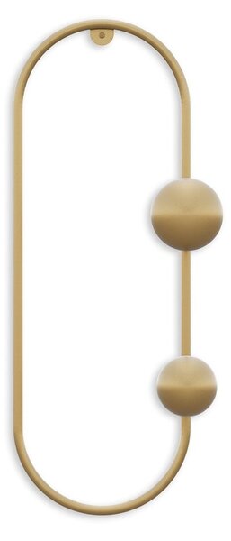 Kovový nástěnný věšák ve zlaté barvě Dama – Kalune Design
