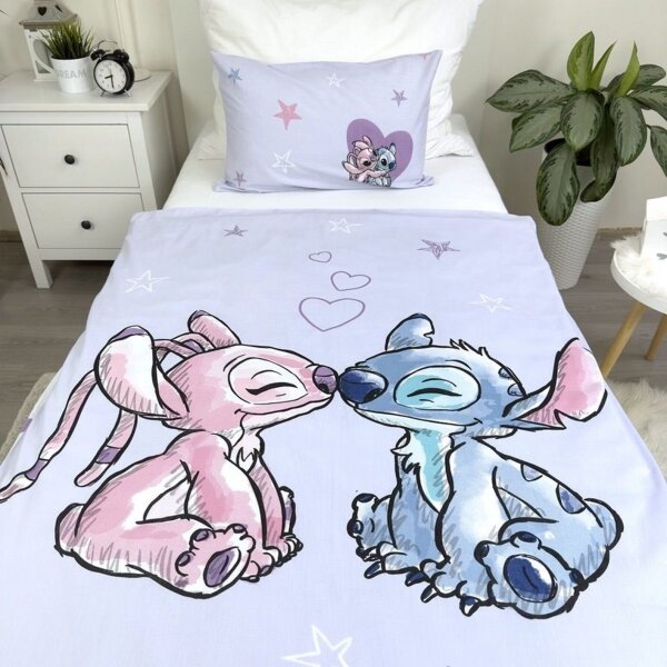 Jerry Fabrics Povlečení do postýlky Lilo and Stitch Purple baby 100x135, 40x60 cm