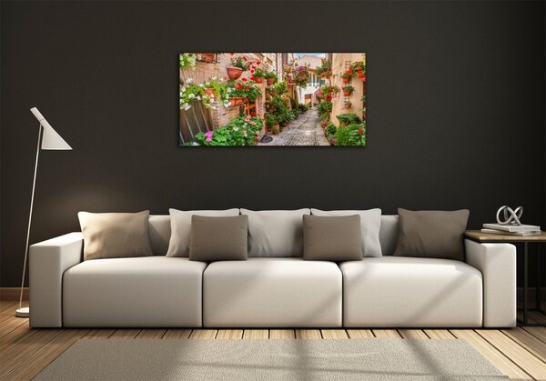 Foto obraz sklo tvrzené Italské uličky osh-108008671