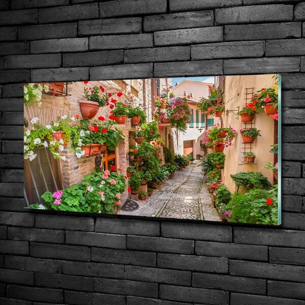Foto obraz sklo tvrzené Italské uličky osh-108008671