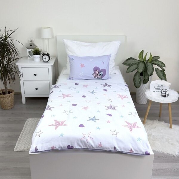 Jerry Fabrics Povlečení do postýlky Lilo and Stitch Purple baby 100x135, 40x60 cm
