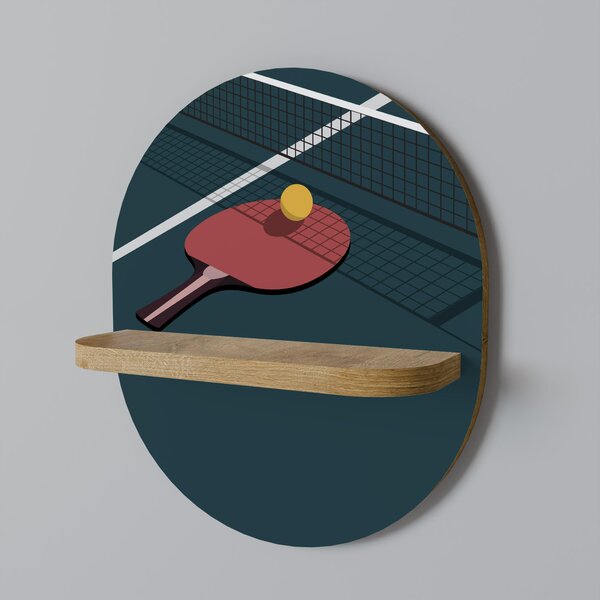 PING-PONG-SPIEL Oválná police