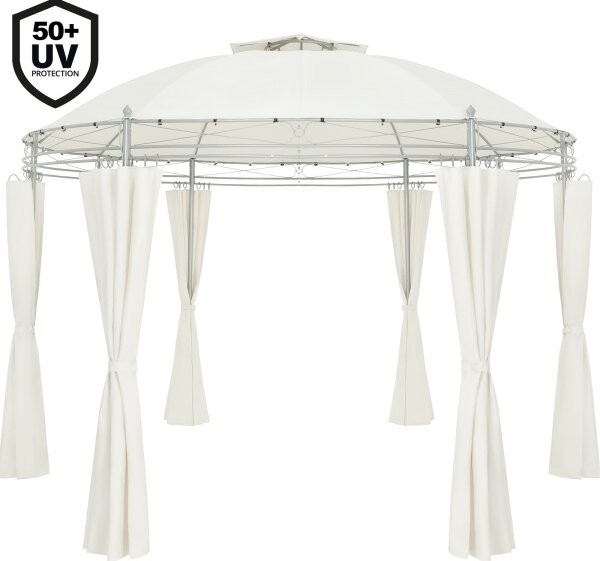 Zahradní altán pavilon DEU TOSCANA průměr 350cm béžová