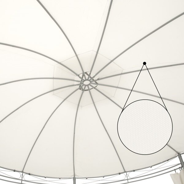 Zahradní altán pavilon DEU TOSCANA průměr 350cm béžová