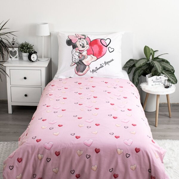 Jerry Fabrics Povlečení Minnie White 140x200, 70x90 cm