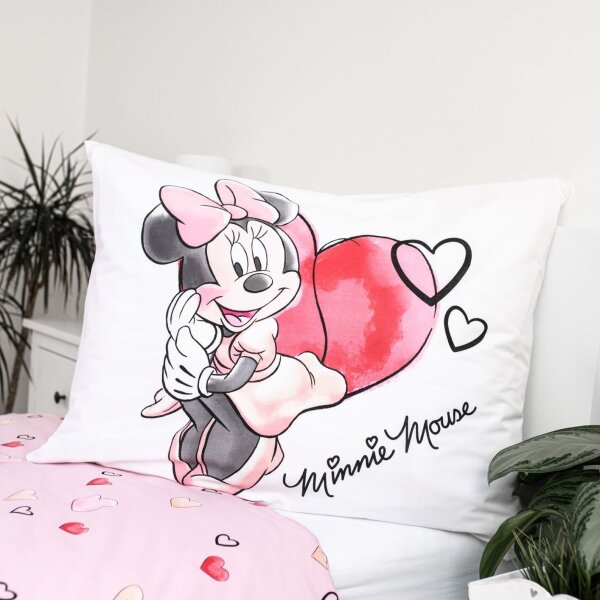 Jerry Fabrics Povlečení Minnie White 140x200, 70x90 cm