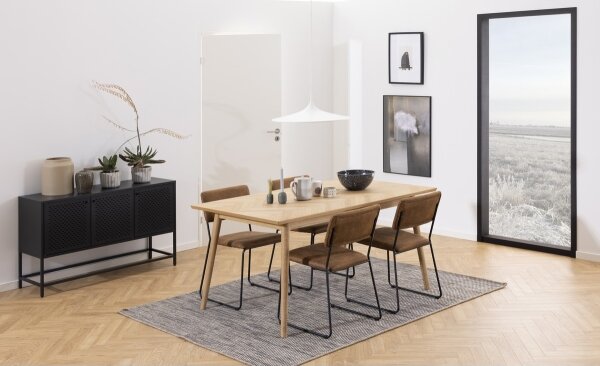 Příborník SETH 125x75x40 cm černá