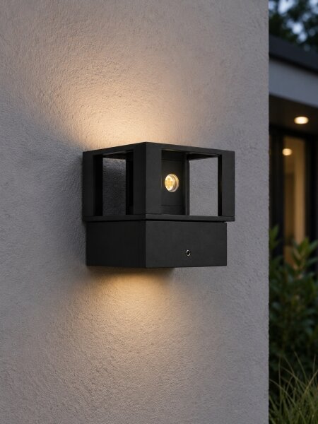 LED Venkovní nástěnné svítidlo LED/12W/230V IP54 černá