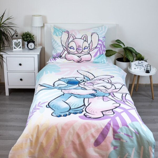 Jerry Fabrics Povlečení Lilo a Stitch Leaves 140x200, 70x90 cm