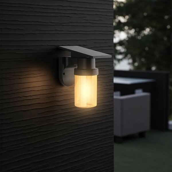 LED Sol nástě lampa LED/3,7V 2700/3200/5000K IP54 1800 mAh černá/kouř béžová +DO