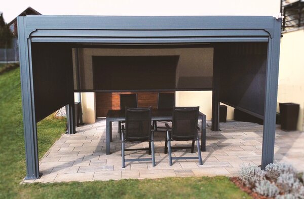 Bioklimatická pergola NOELA PREMIUM 3x4m antracit Barva lamel: Bílá