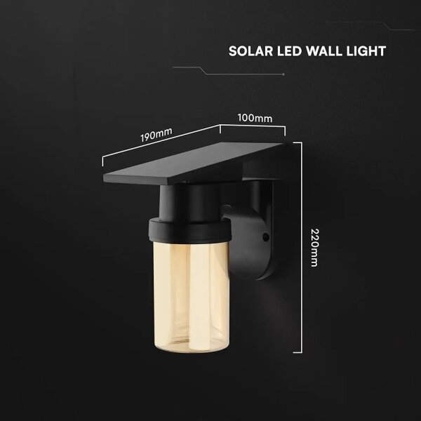 LED Sol nástě lampa LED/3,7V 2700/3200/5000K IP54 1800 mAh černá/kouř béžová +DO