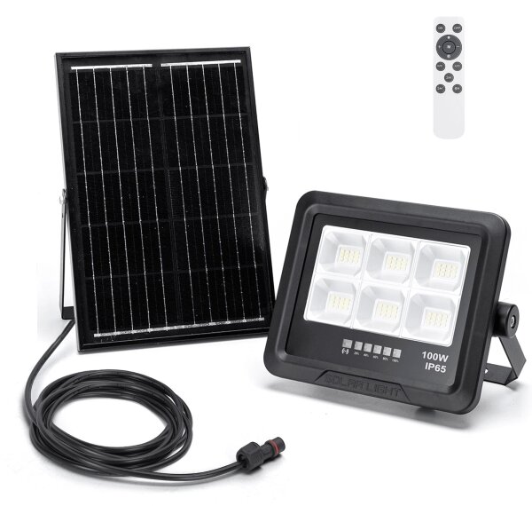 Aigostar - LED Stmívatelný solární reflektor LED/100W/3,4V IP65 + DO