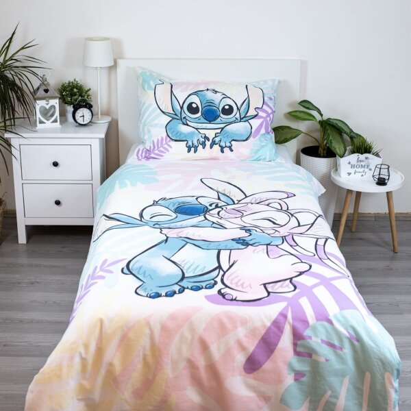 Jerry Fabrics Povlečení Lilo a Stitch Leaves 140x200, 70x90 cm